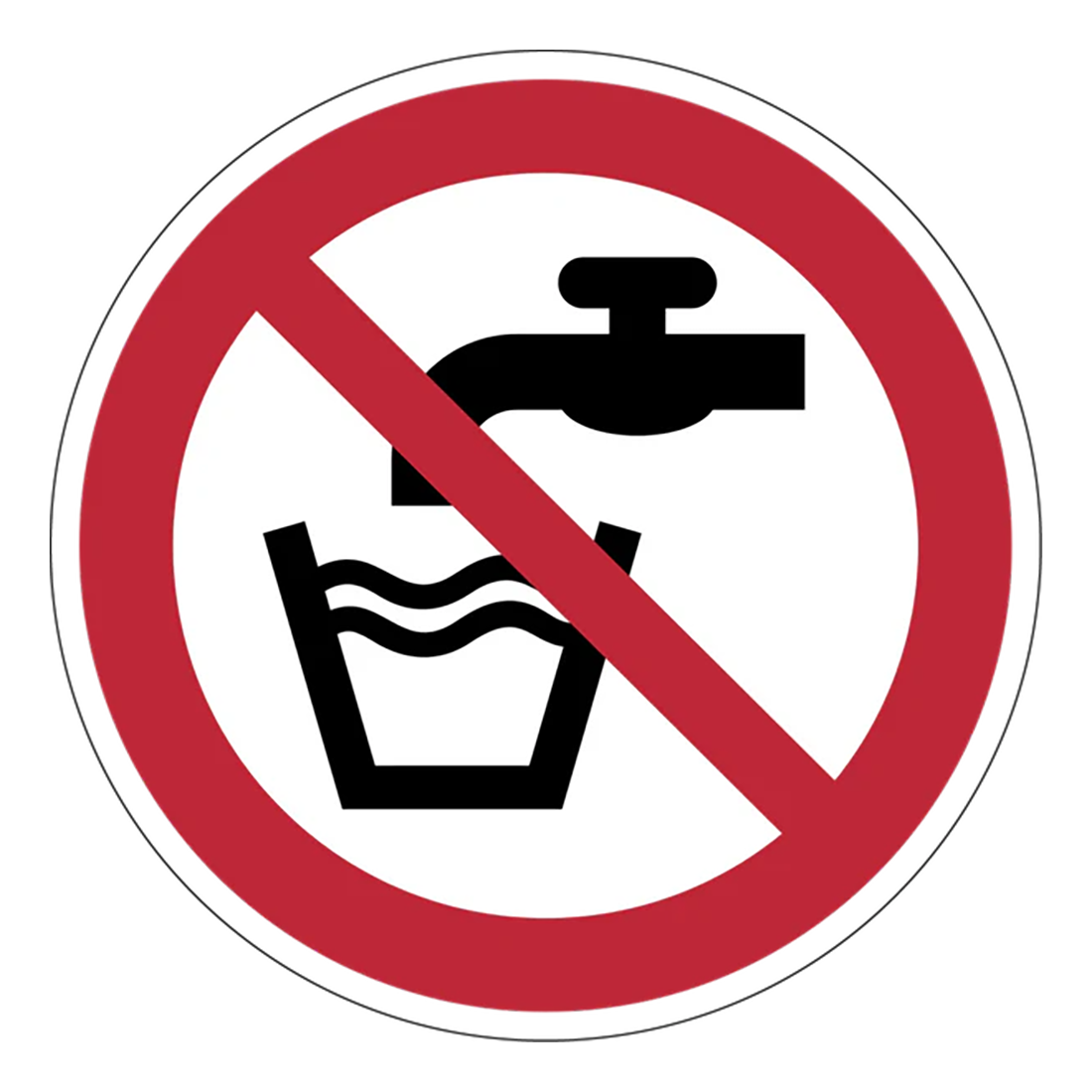 Verbotszeichen Aufkleber - P005 - Kein Trinkwasser