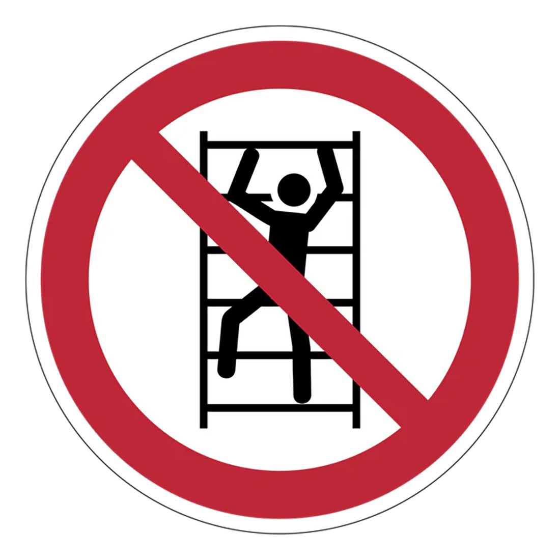 Verbotszeichen Aufkleber - P009 - Aufsteigen verboten