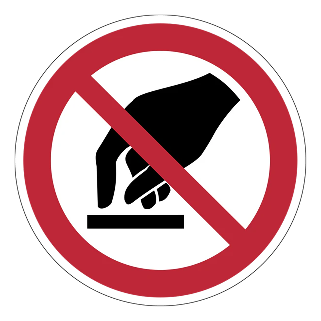 Verbotszeichen Aufkleber - P010 - Berühren verboten