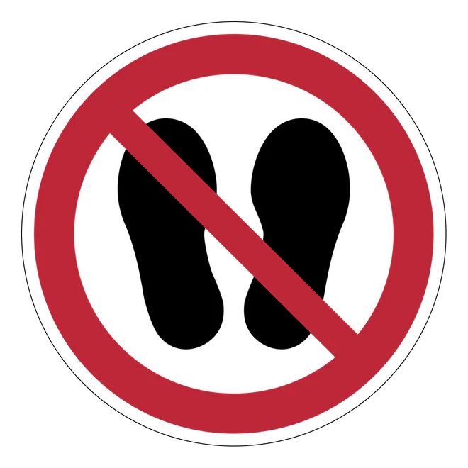 Verbotszeichen Aufkleber - P023 - Abstellen oder Lagern verboten