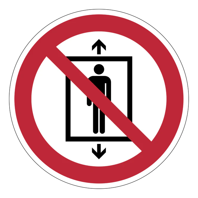 Verbotszeichen Aufkleber - P027 - Personenbeförderung verboten