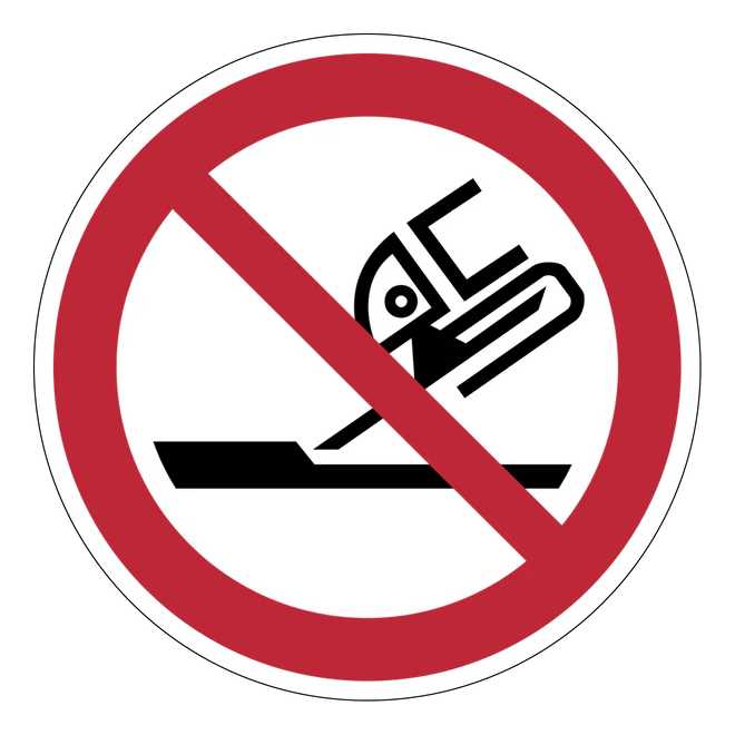 Verbotszeichen Aufkleber - P032 - nicht zulässig für Seitenschleifen