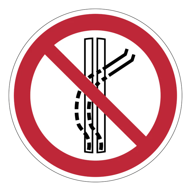 Verbotszeichen Aufkleber - P037 - Schleppspur verlassen verboten