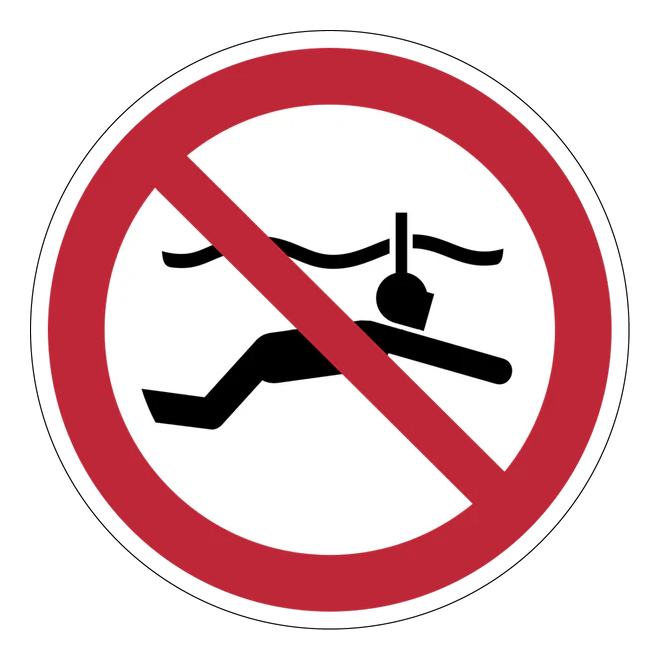 Verbotszeichen Aufkleber - P050 - Schnorcheln verboten