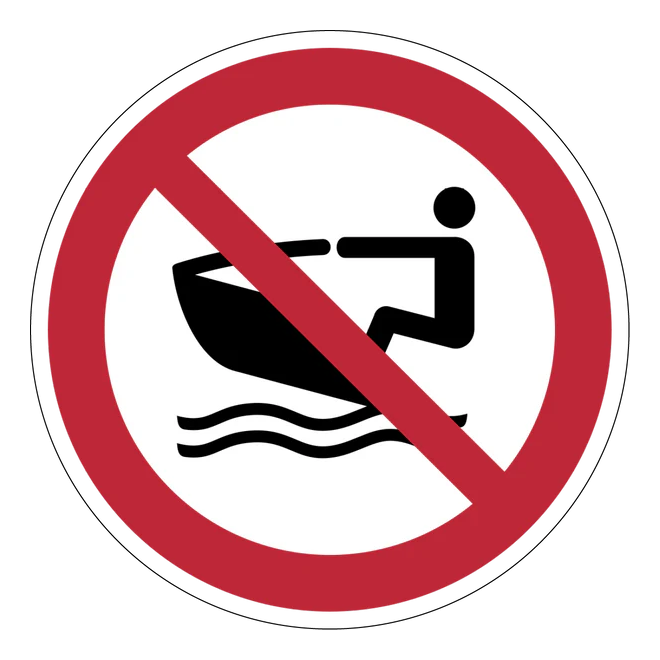 Verbotszeichen Aufkleber - P057 - Jet-Ski verboten