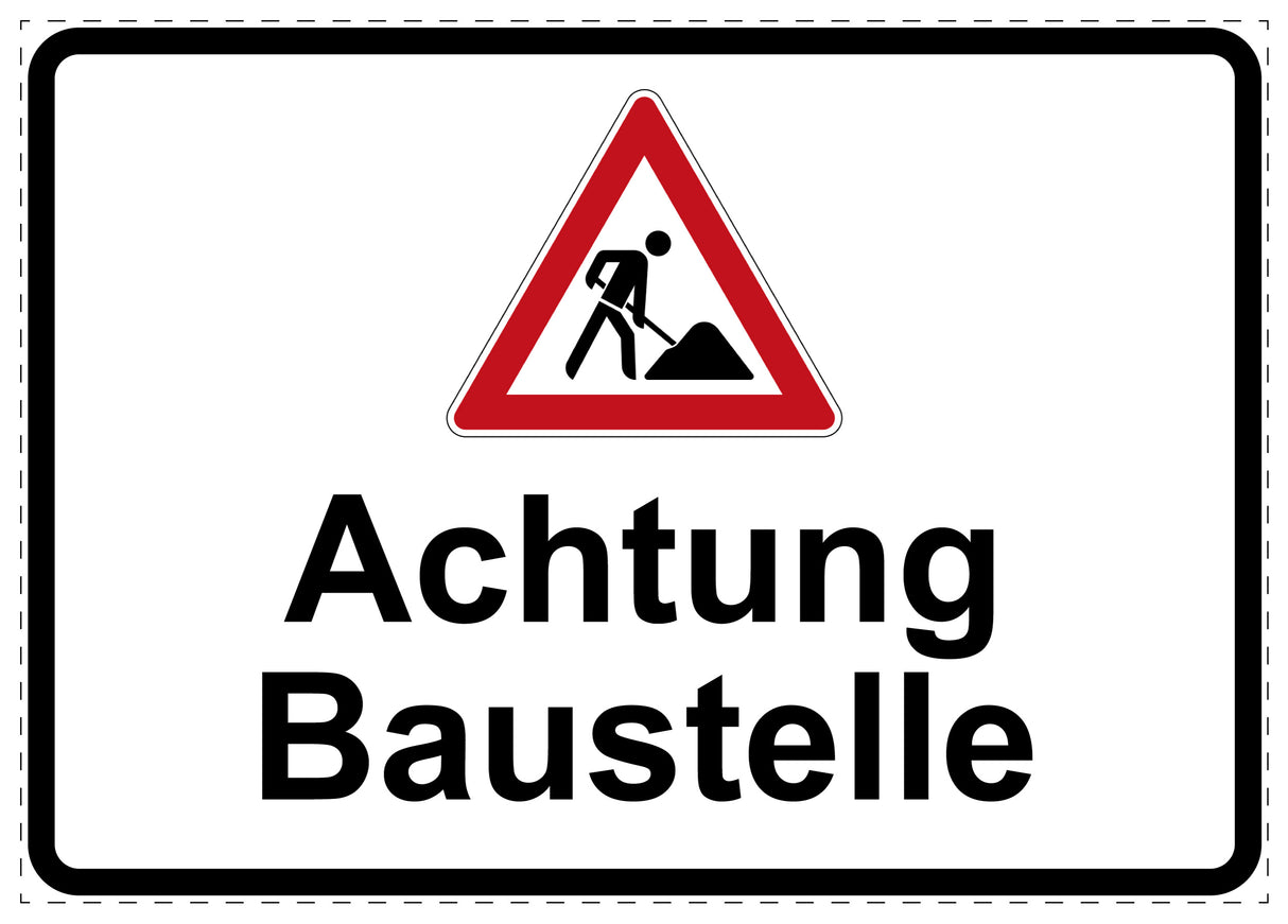 Achtung Baustelle Schild