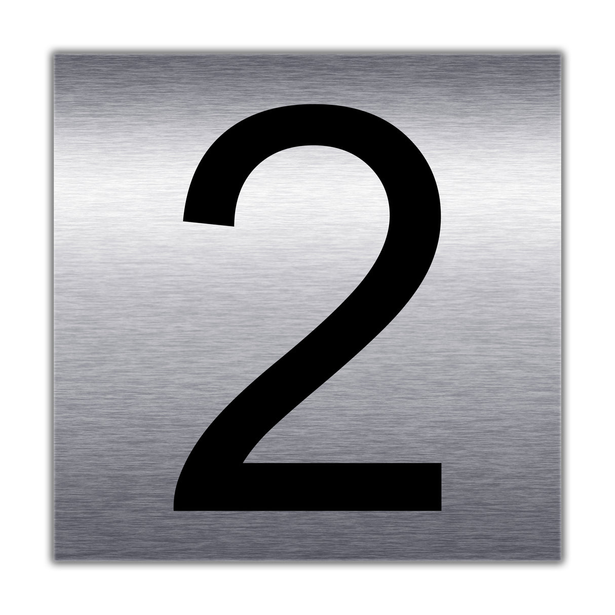 Zimmernummer | Türnummer 2 in Edelstahl optik