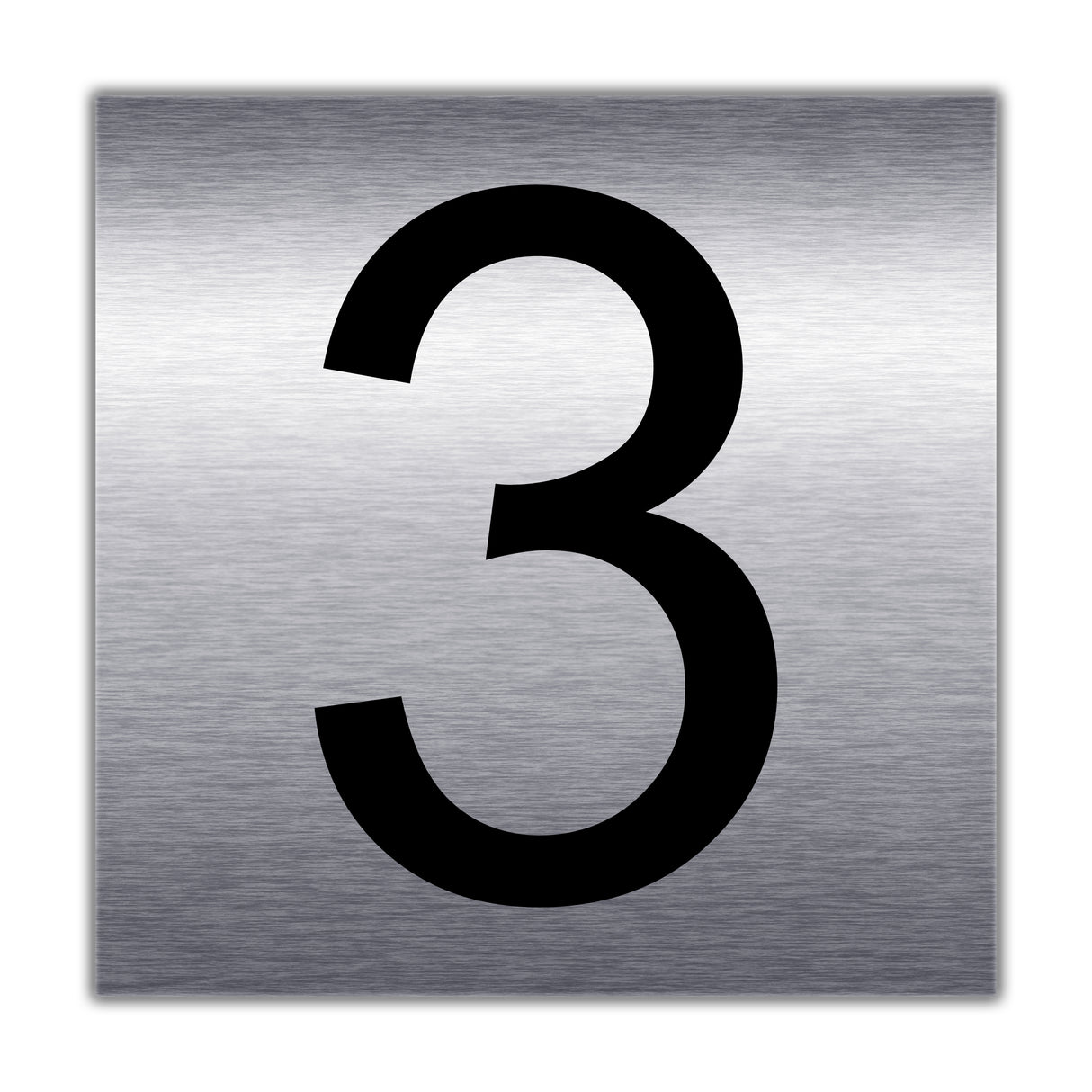 Zimmernummer | Türnummer 3 in Edelstahl optik