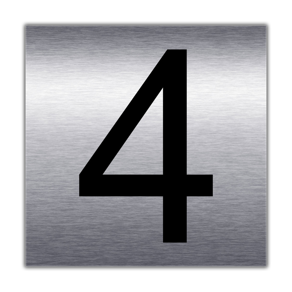 Zimmernummer | Türnummer 4 in Edelstahl optik