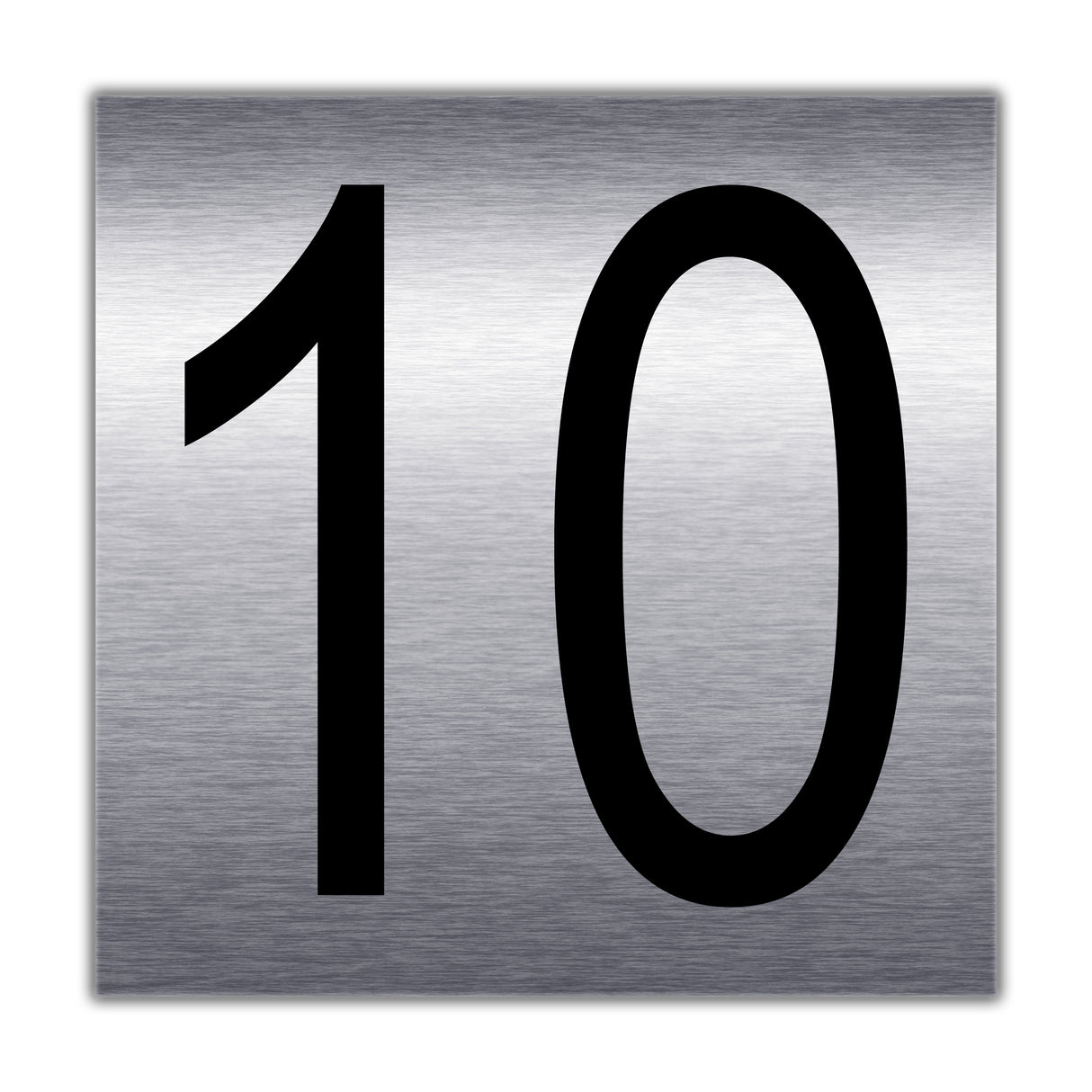 Zimmernummer | Türnummer 10 in Edelstahl optik