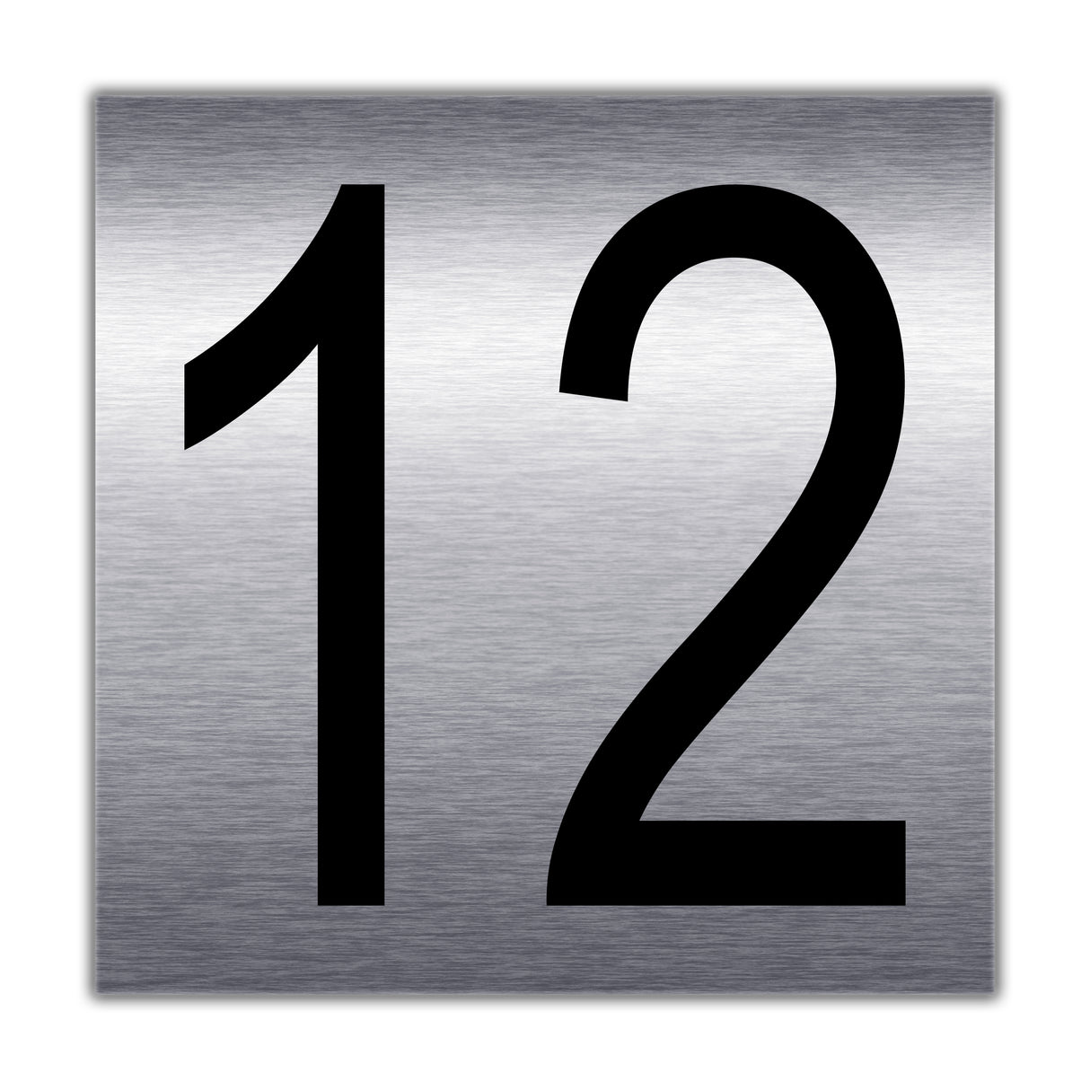 Zimmernummer | Türnummer 12 in Edelstahl optik