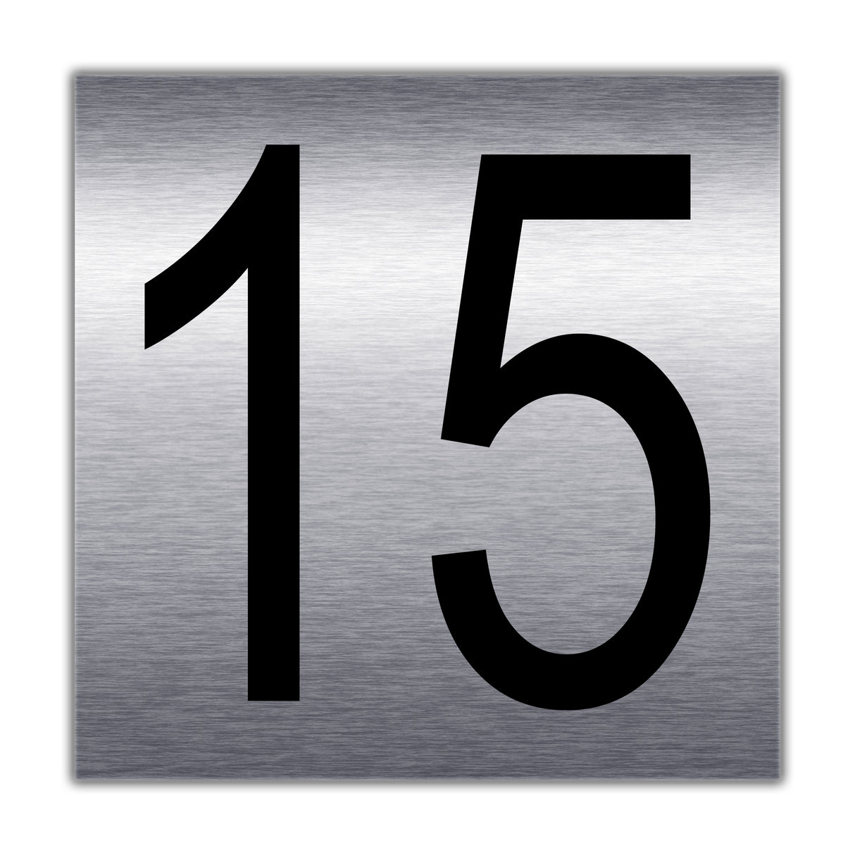 Zimmernummer | Türnummer 15 in Edelstahl optik