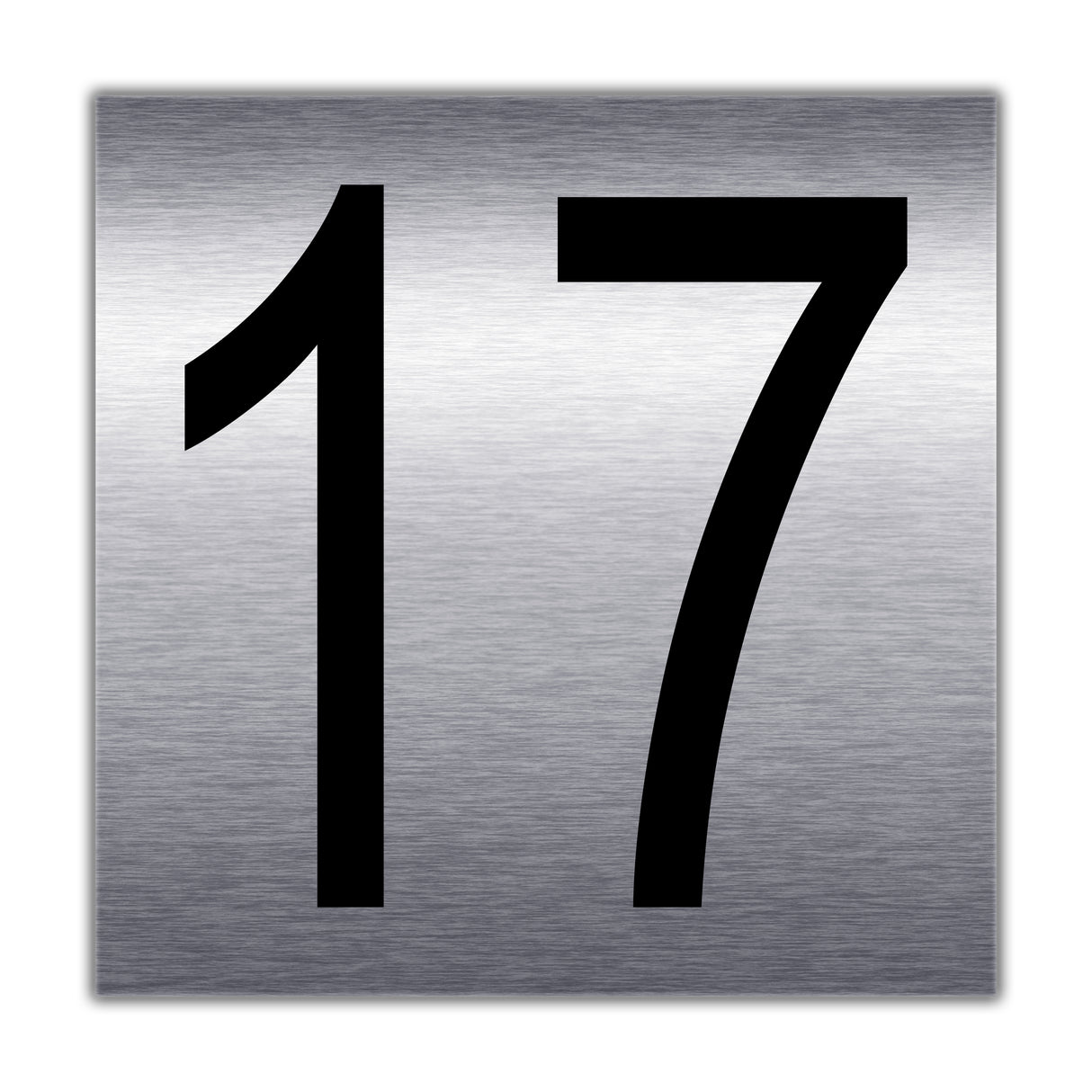 Zimmernummer | Türnummer 17 in Edelstahl optik