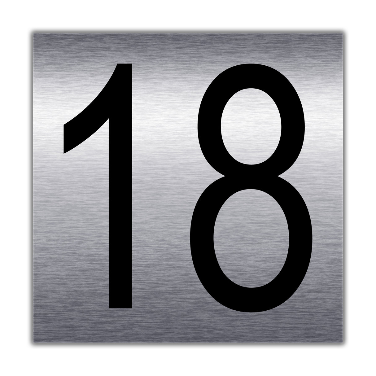 Zimmernummer | Türnummer 18 in Edelstahl optik
