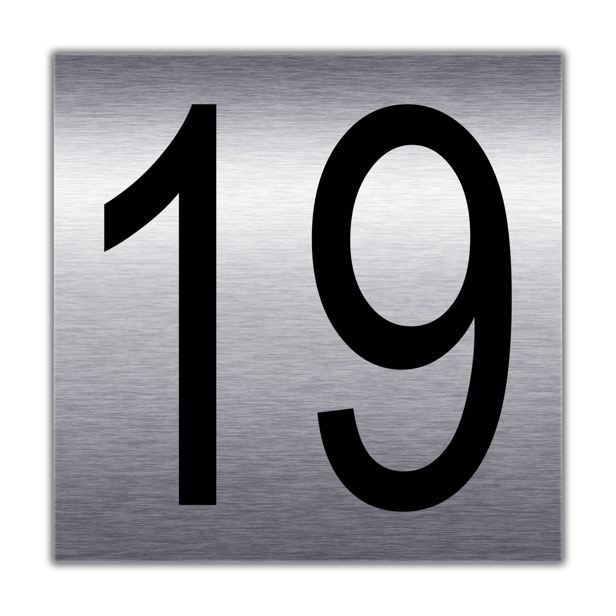 Zimmernummer | Türnummer 19 in Edelstahl optik