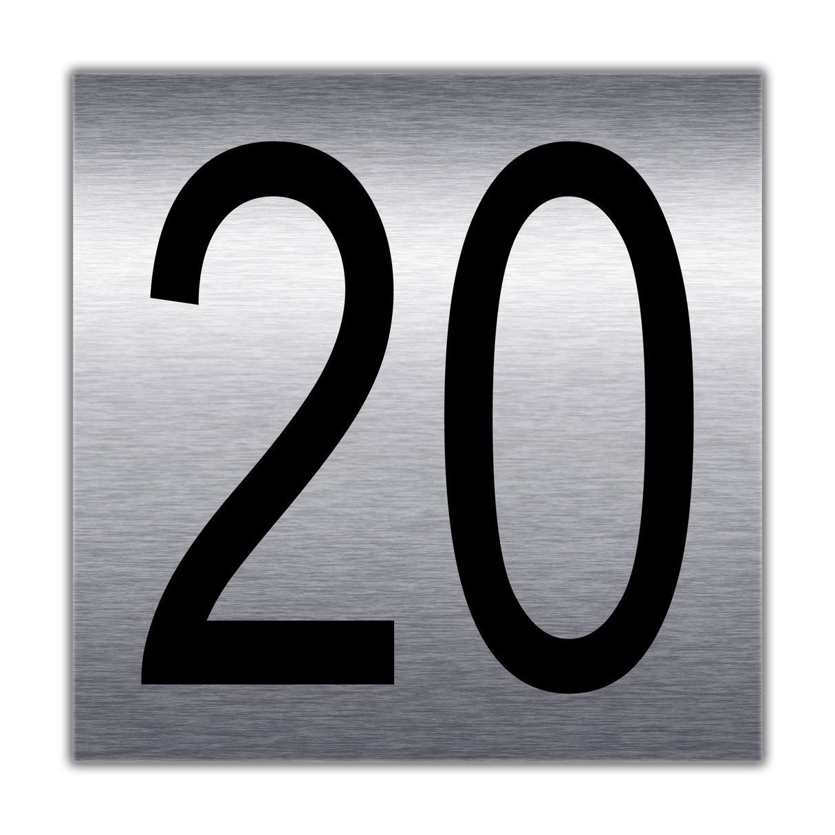 Zimmernummer | Türnummer 20 in Edelstahl optik