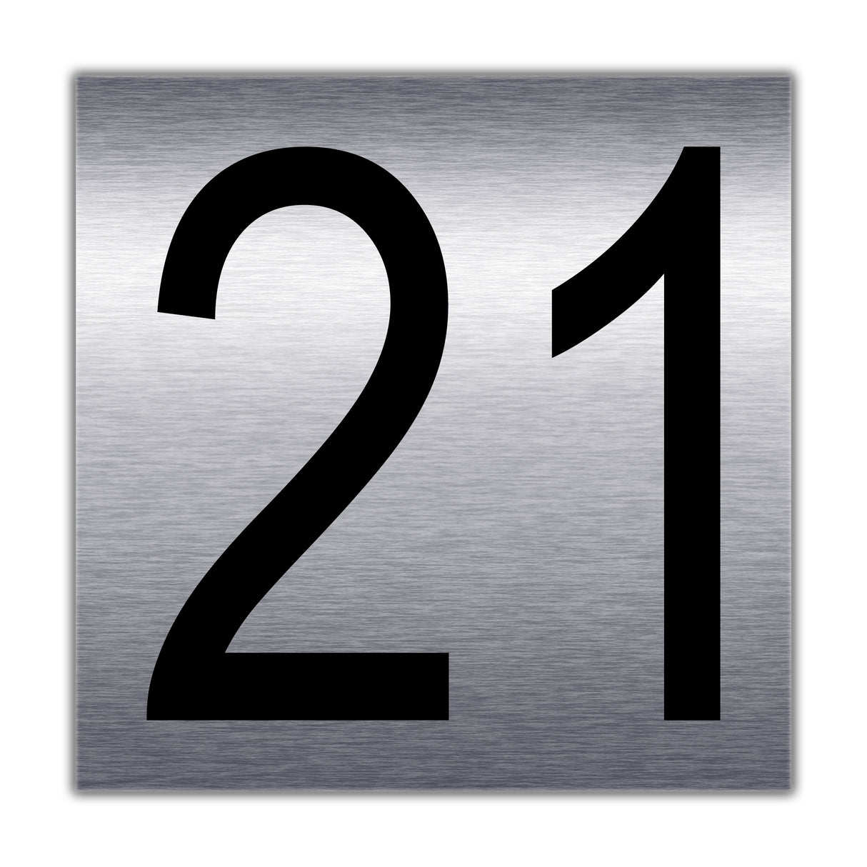 Zimmernummer | Türnummer 21 in Edelstahl optik