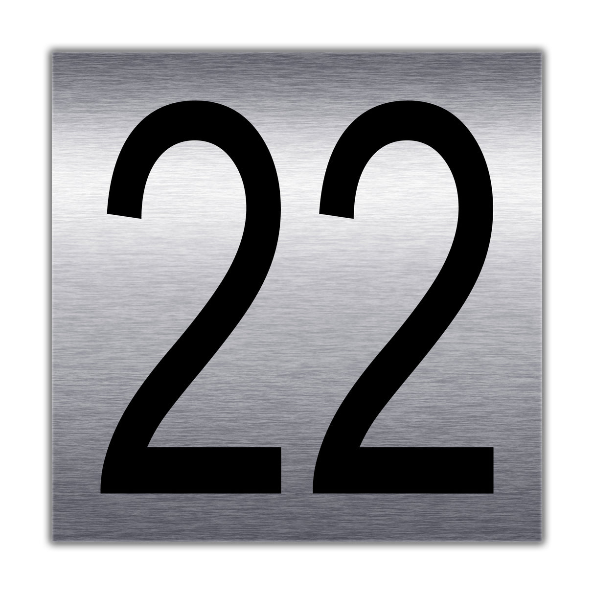 Zimmernummer | Türnummer 22 in Edelstahl optik