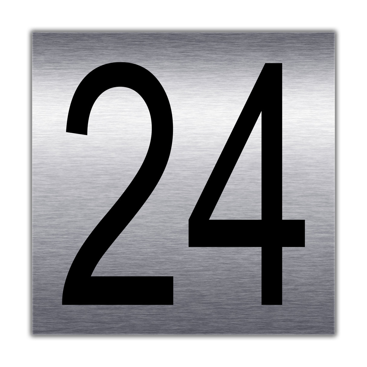 Zimmernummer | Türnummer 24 in Edelstahl optik