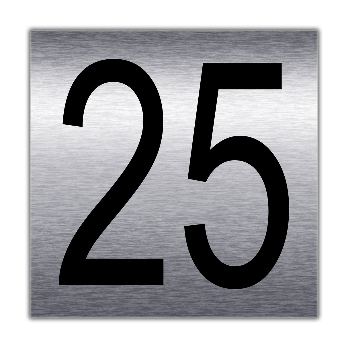 Zimmernummer | Türnummer 25 in Edelstahl optik