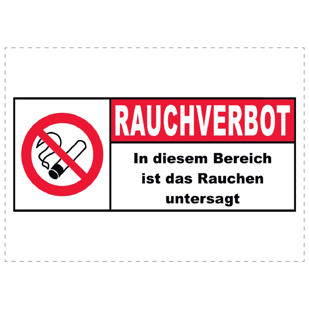 Rauchen untersagt Schild
