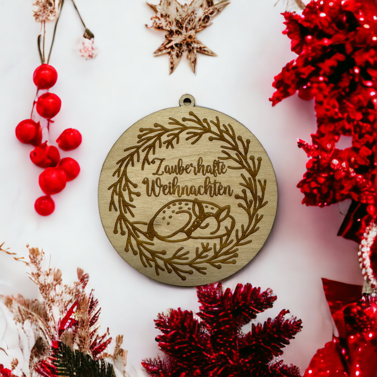 Weihnachtsbaum Anhänger Holzdekor Weihnachten