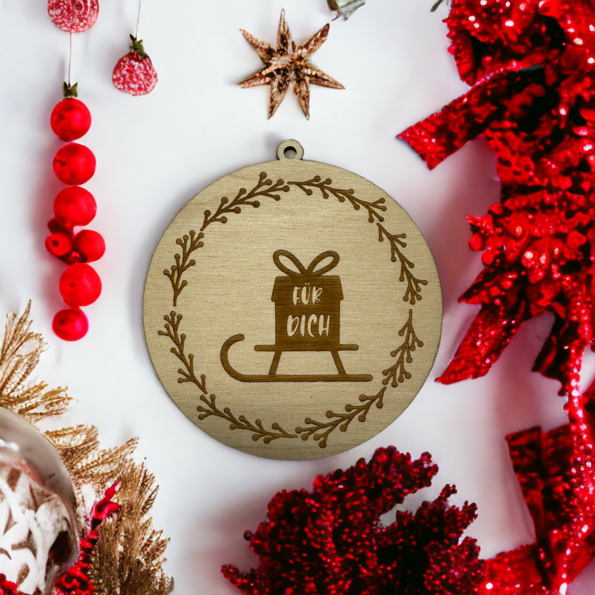 Weihnachtsbaum Anhänger Holzdekor Weihnachten