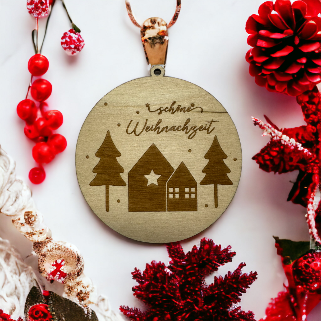 Weihnachtsbaum Anhänger Holzdekor Weihnachten