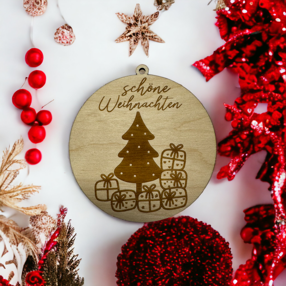 Weihnachtsbaum Anhänger Holzdekor Weihnachten