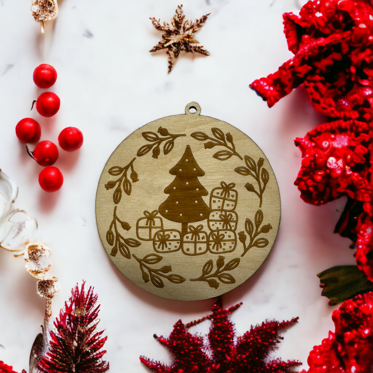 Weihnachtsbaum Anhänger Holzdekor Weihnachten