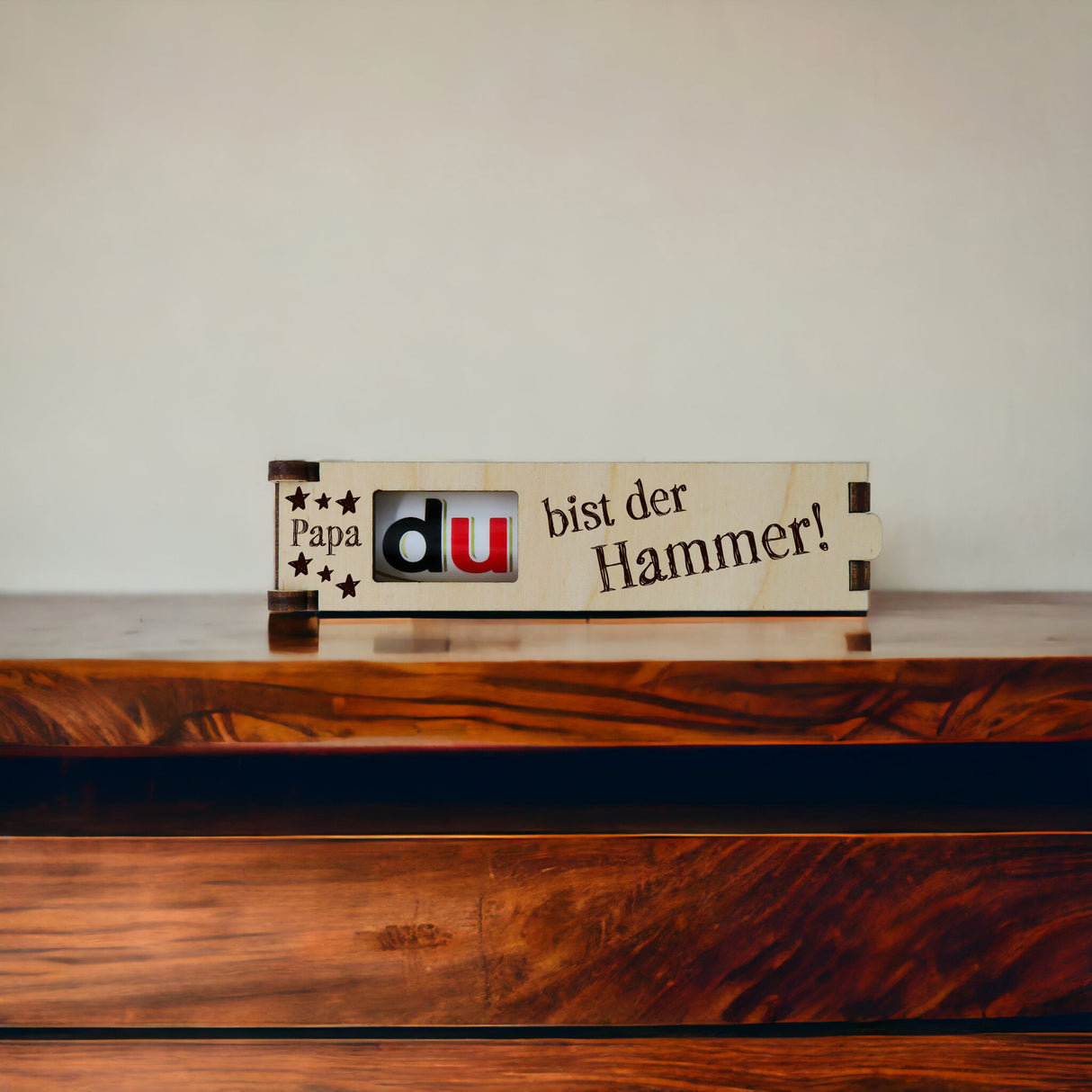 Papa du bist der Hammer! - gravierte Geschenkbox inkl. Duplo Schokoriegel