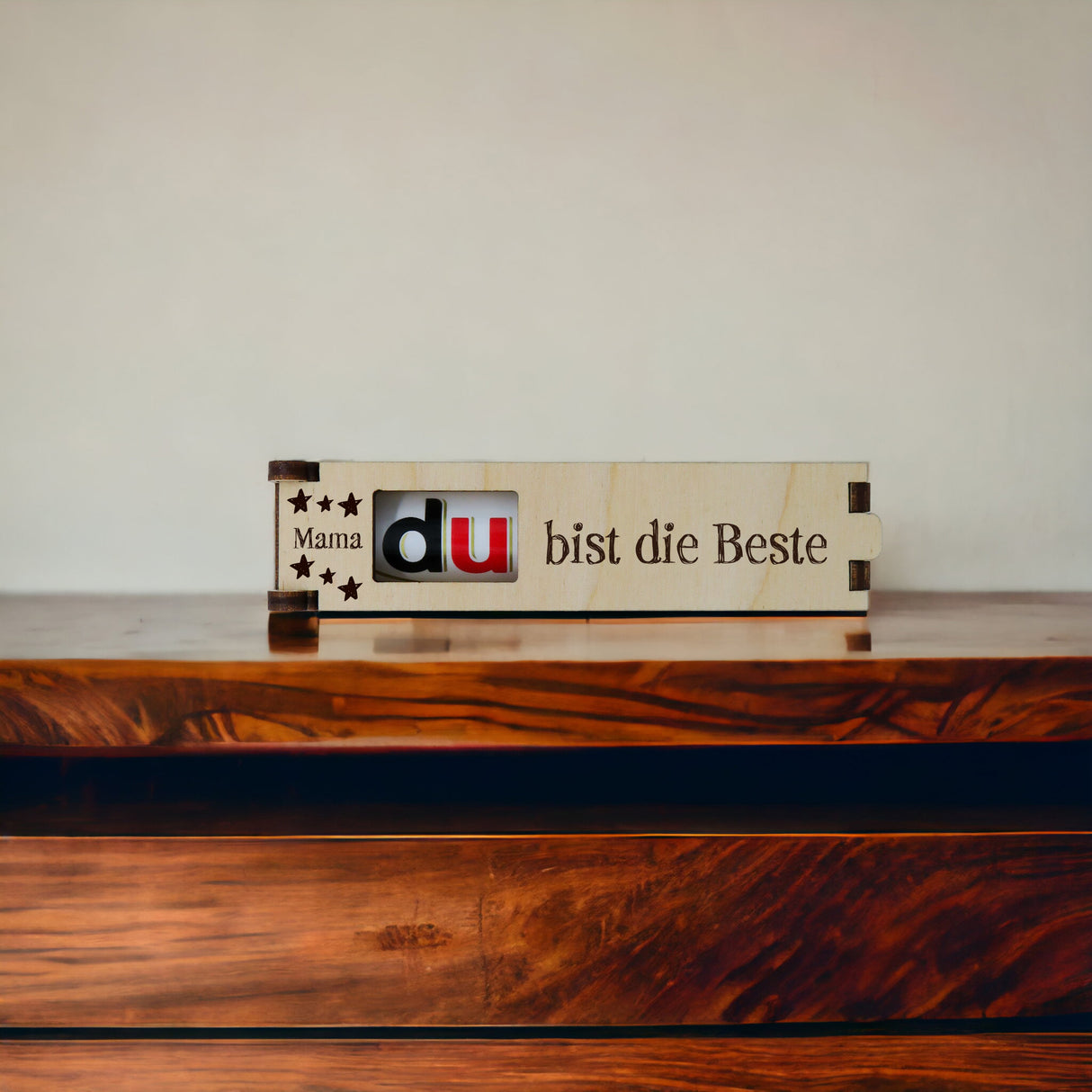 Mama du bist die Beste - gravierte Geschenkbox inkl. Duplo Schokoriegel