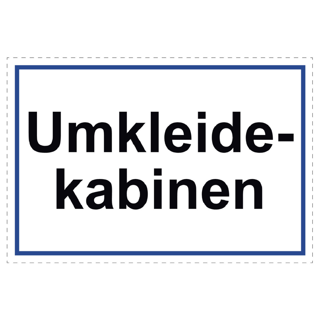 Umkleidekabine Schild