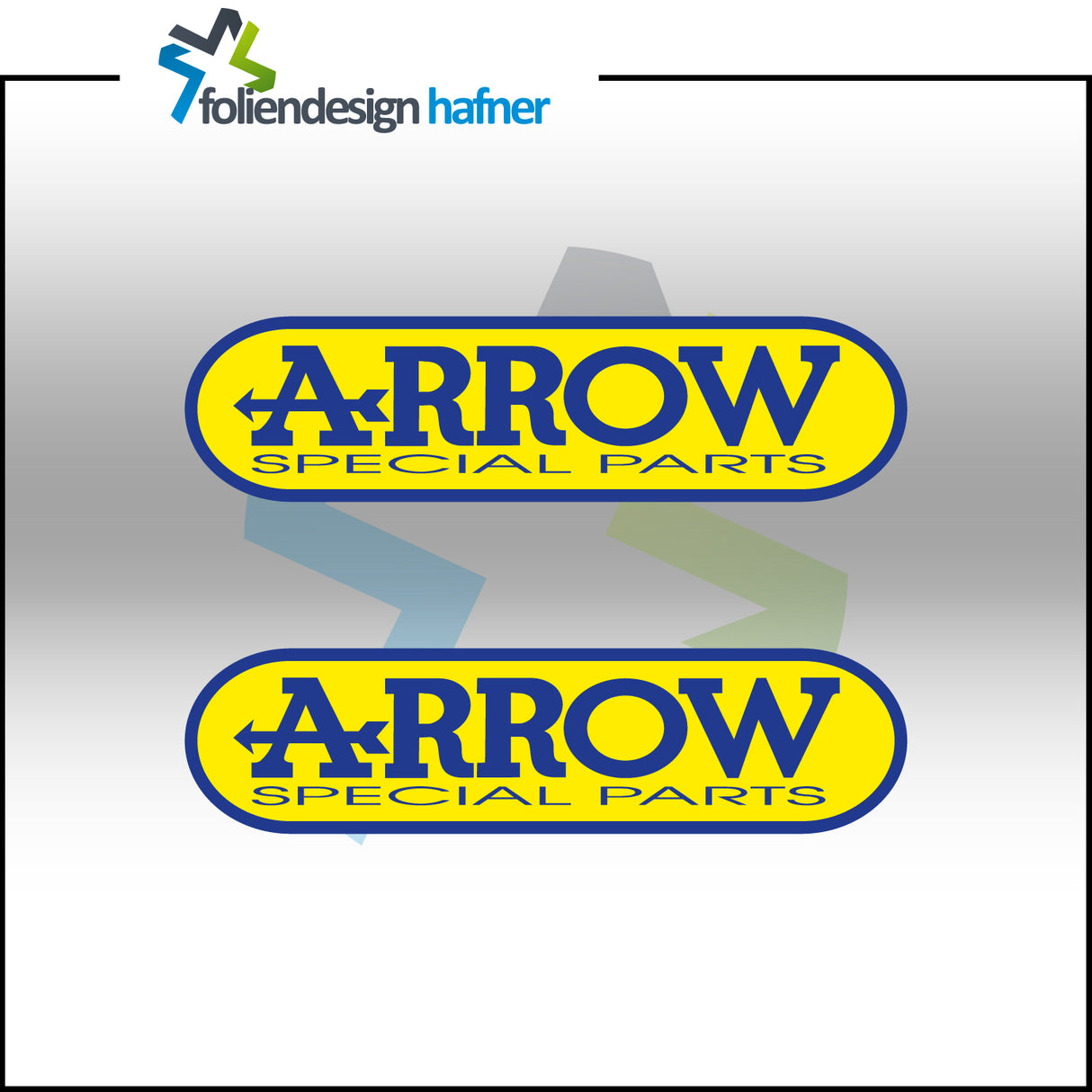 Arrow Aufkleber Sponsorenaufkleber Sticker (2 Stück)