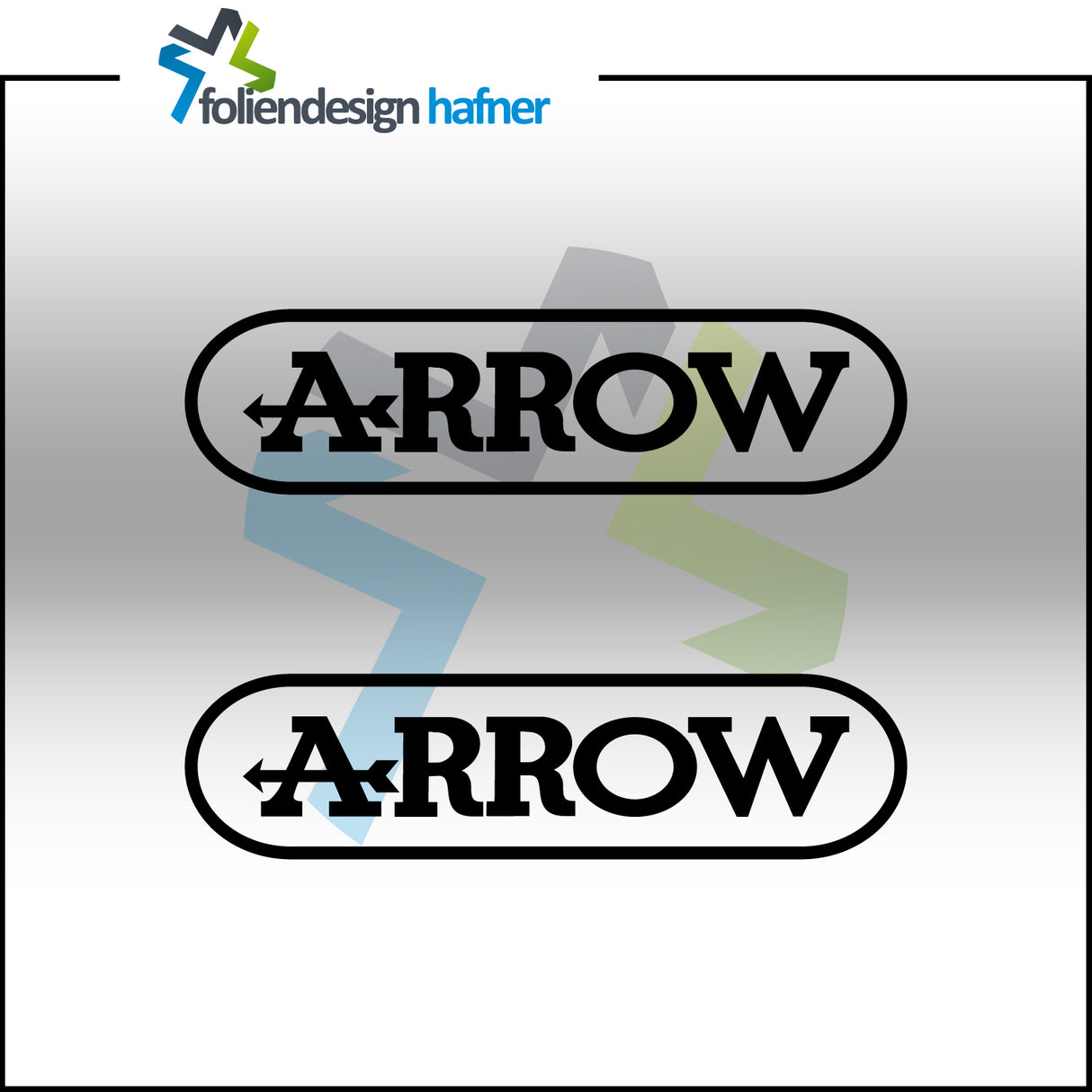 Arrow Aufkleber Sponsorenaufkleber Sticker (2 Stück)