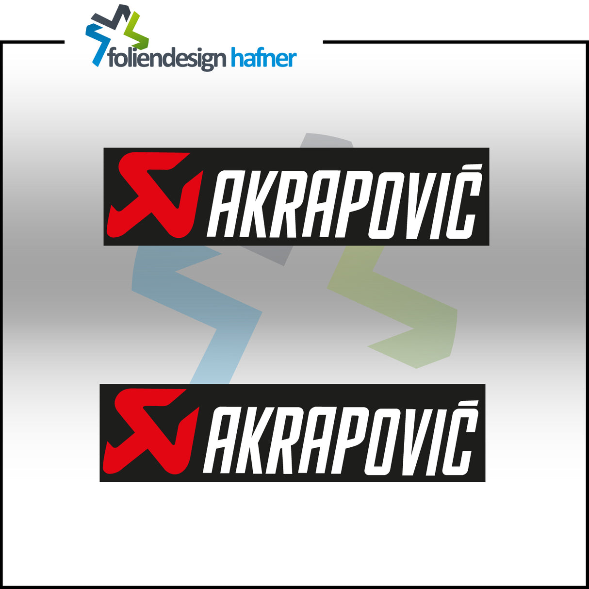 Akrapovic Aufkleber Sponsorenaufkleber Sticker (2 Stück)