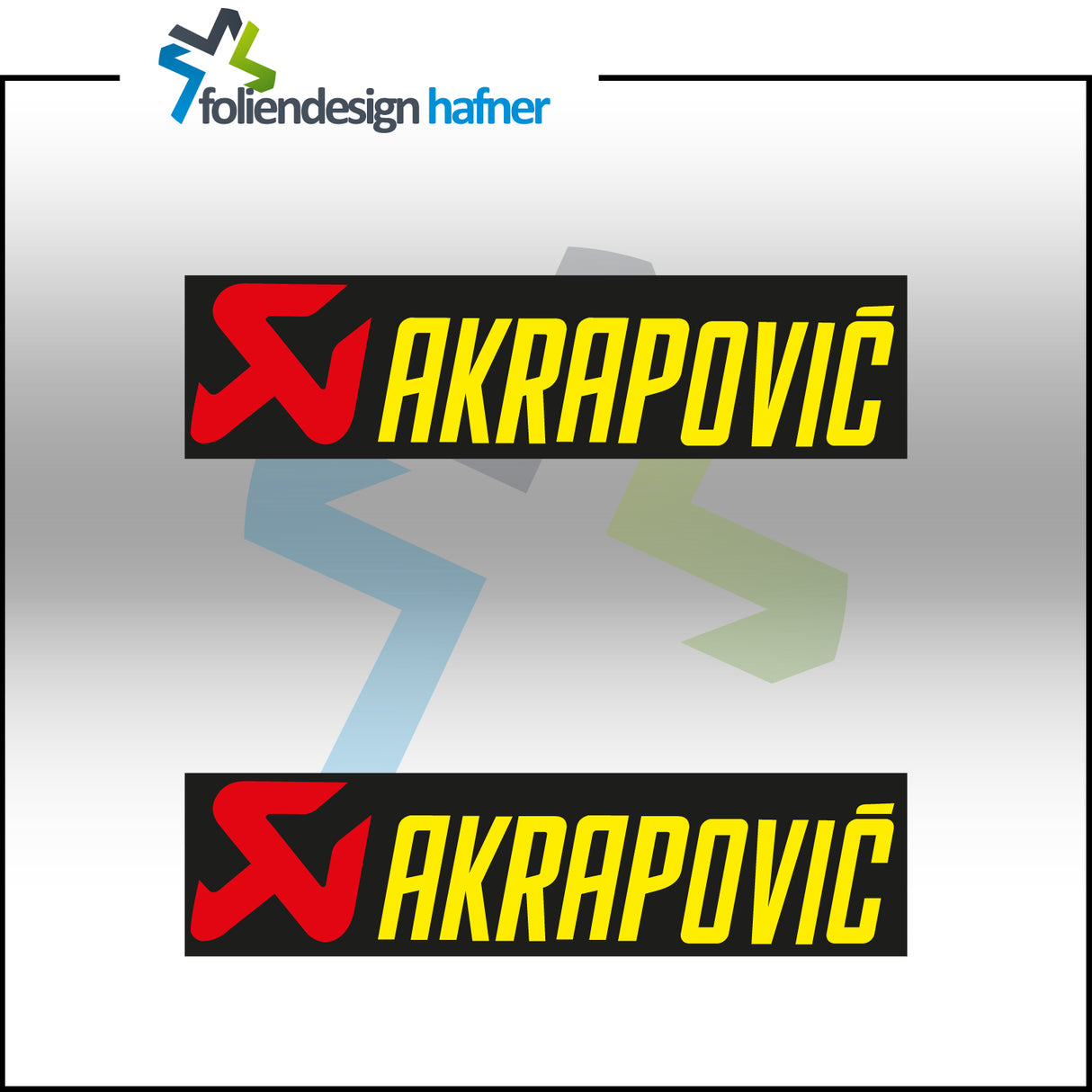 Akrapovic Aufkleber Sponsorenaufkleber Sticker (2 Stück)