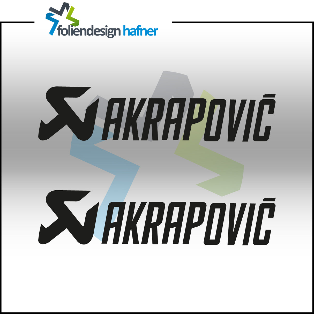 Akrapovic Aufkleber Sponsorenaufkleber Sticker (2 Stück)