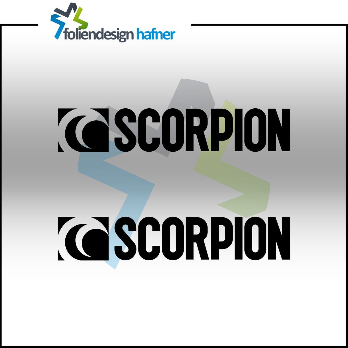 Scorpion Aufkleber Sponsorenaufkleber Sticker (2 Stück)