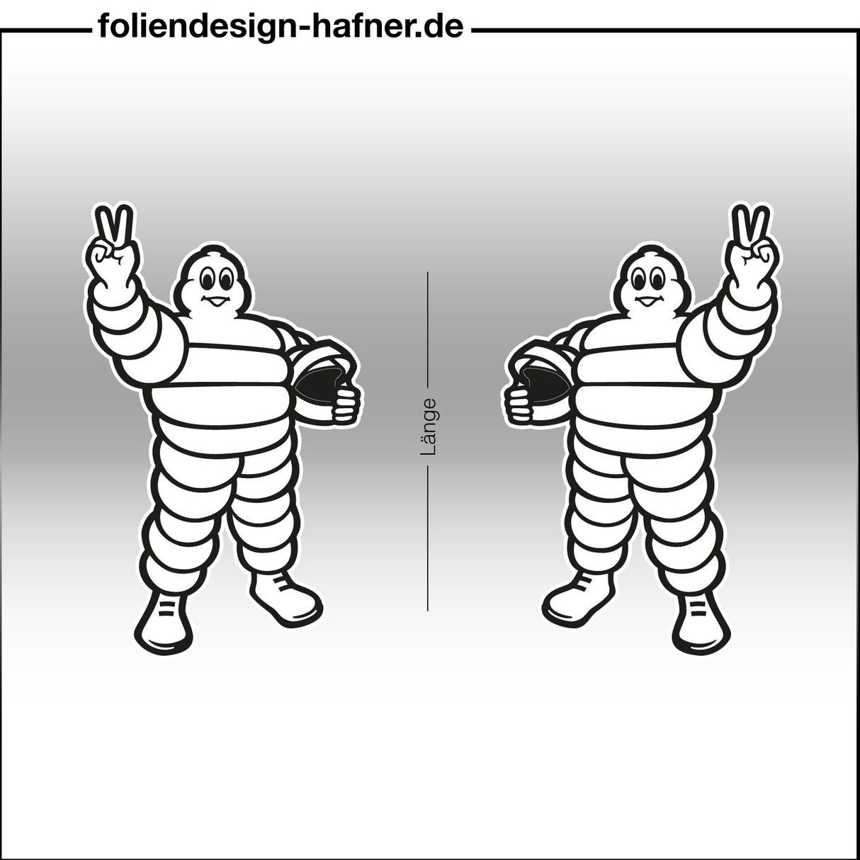 Michelin Aufkleber Sponsorenaufkleber Sticker (2 Stück)