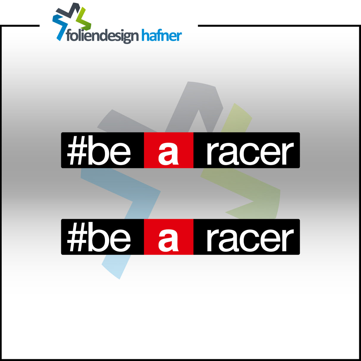 #be a racer Aufkleber Sponsorenaufkleber Sticker (2 Stück)