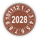 Jahresprüfplakette mit vierstelliger Jahreszahl 2028