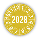 Jahresprüfplakette mit vierstelliger Jahreszahl 2028
