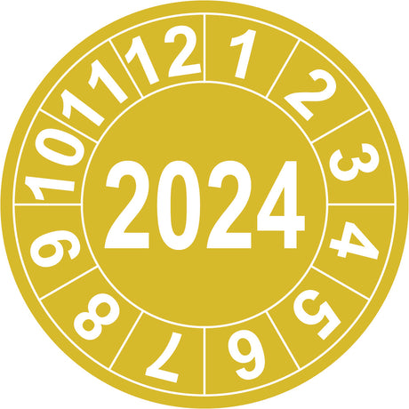 Jahresprüfplakette mit vierstelliger Jahreszahl 2024
