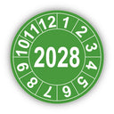 Jahresprüfplakette mit vierstelliger Jahreszahl 2028