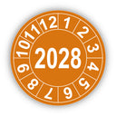 Jahresprüfplakette mit vierstelliger Jahreszahl 2028