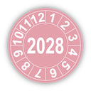 Jahresprüfplakette mit vierstelliger Jahreszahl 2028
