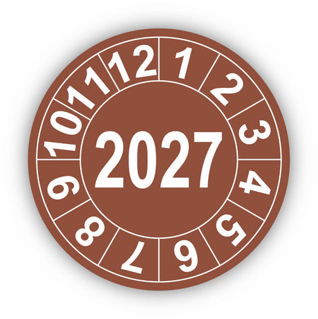 Jahresprüfplakette mit vierstelliger Jahreszahl 2027