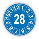 Jahresprüfplakette mit zweistelliger Jahreszahl 2028