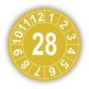 Jahresprüfplakette mit zweistelliger Jahreszahl 2028